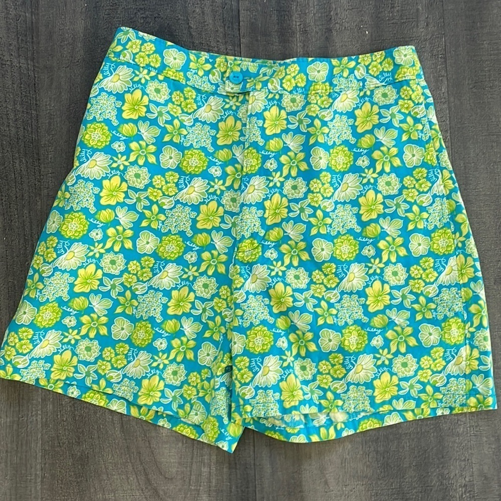 Lilly Pulitzer vintage blue floral shorts